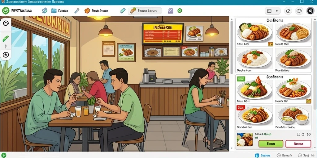 Gambar level menantang yang membuat pemain berfikir strategis.
